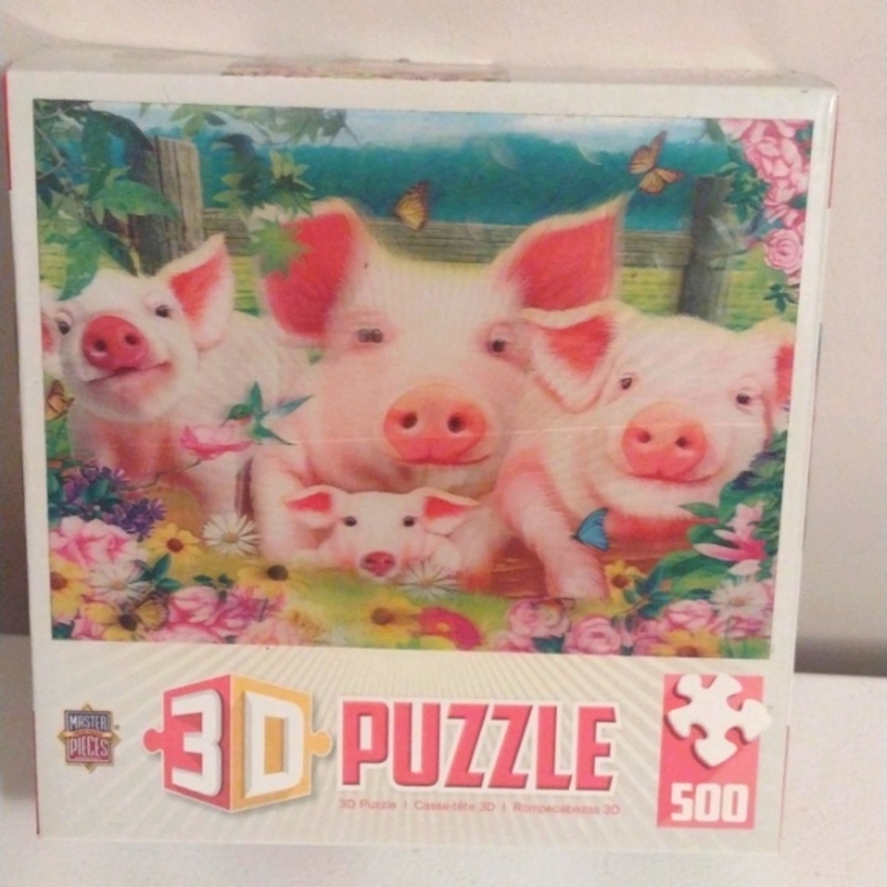 3D Jigsaw puzzle piglet patch 21" x 15" age 13+